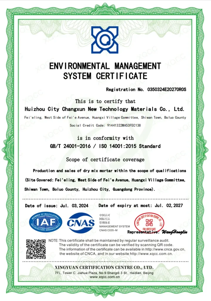Certificado del Sistema de Gestión Ambiental